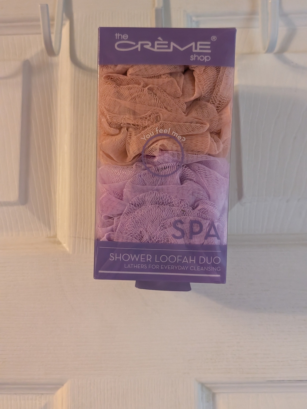 The Crème Shop Shower Loofah Duo - Blush & Lavender